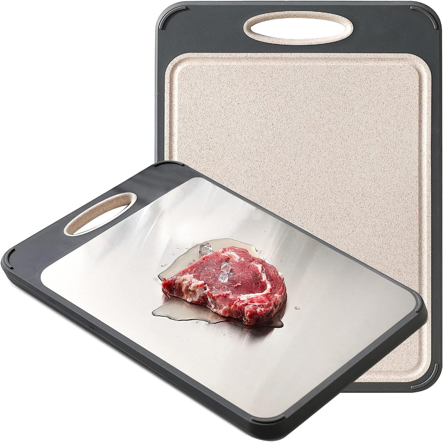 Steeluxe – Tabla de cortar de acero inoxidable – Higiénica y resistente al calor