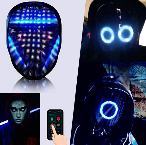 Gezicht Transformerend LED Masker – App-gestuurd & USB Oplaadbaar