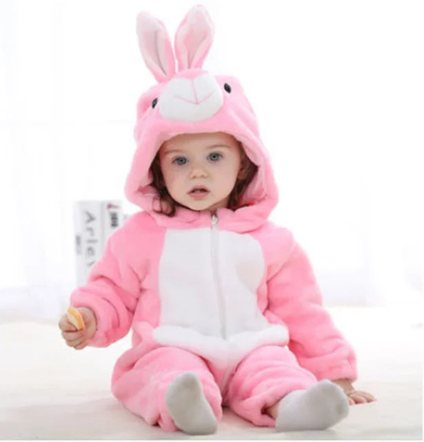 Baby Jumpsuit – Soft Fleece Material & Comfortable Animal Design for Daily Use