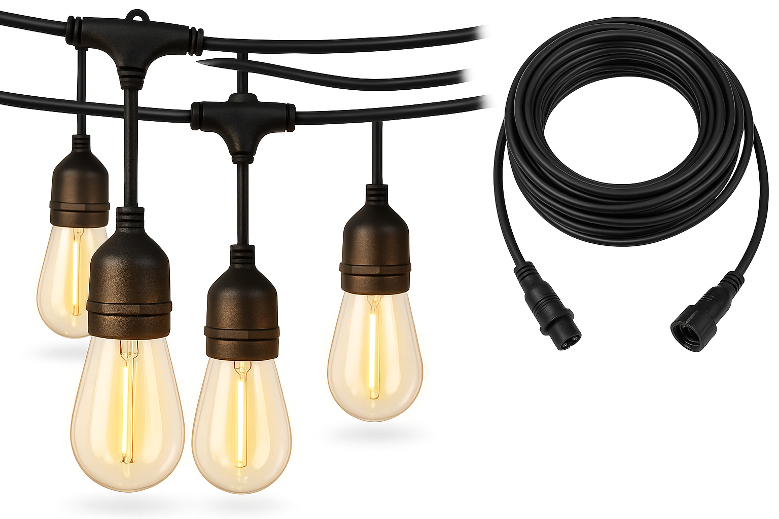 Lumora – Party lighting outdoor 15 LED lamps – 48FT IP65 waterproof