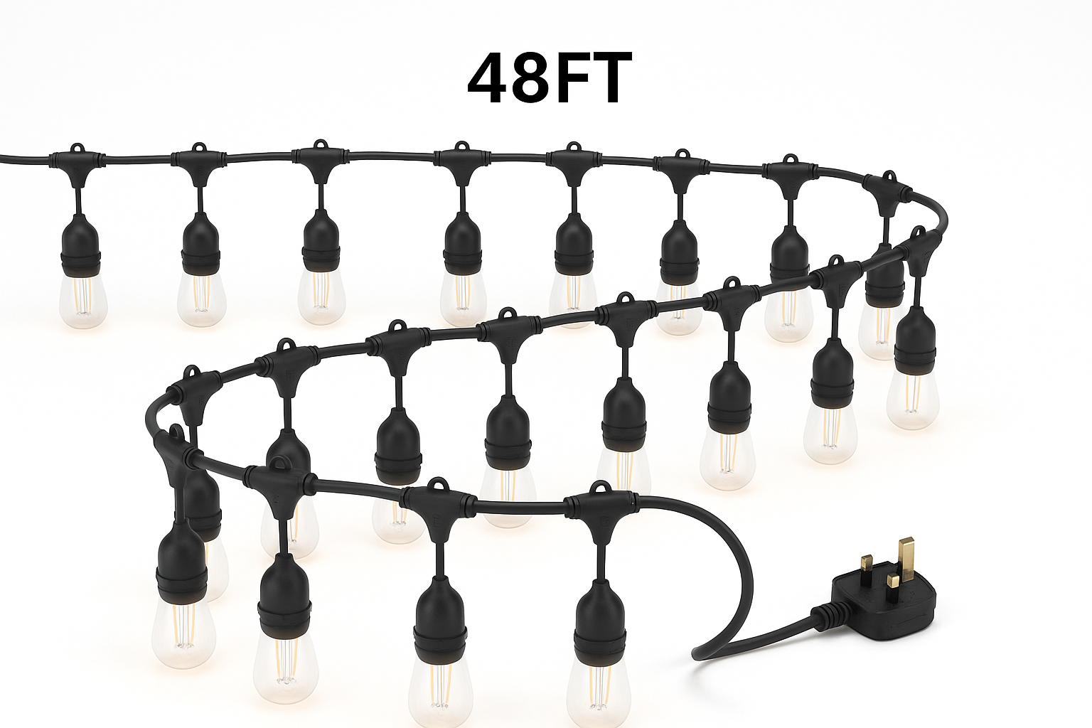 Lumora – Party lighting outdoor 15 LED lamps – 48FT IP65 waterproof