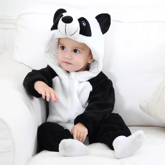 Baby Jumpsuit – Soft Fleece Material & Comfortable Animal Design for Daily Use