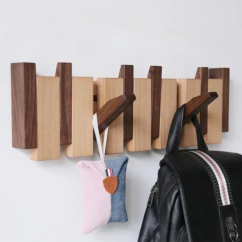 Walnut piano kapstok | Stijlvolle wandkapstok voor de hal