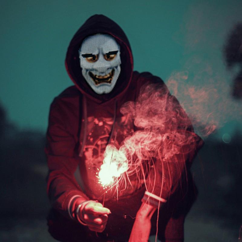 Gezicht Transformerend LED Masker – App-gestuurd & USB Oplaadbaar