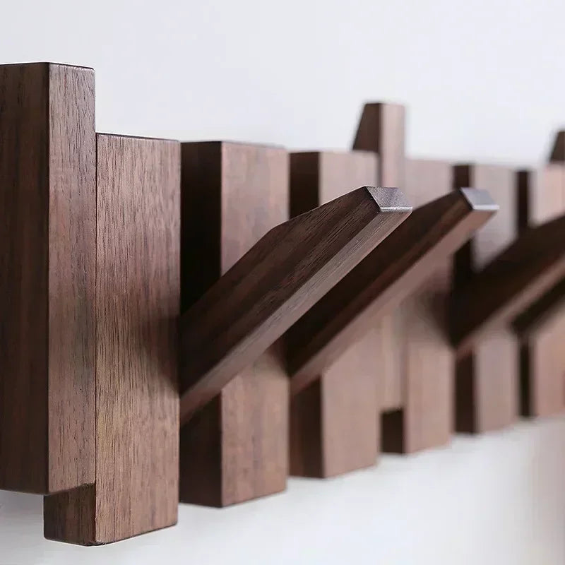 Walnut piano kapstok | Stijlvolle wandkapstok voor de hal