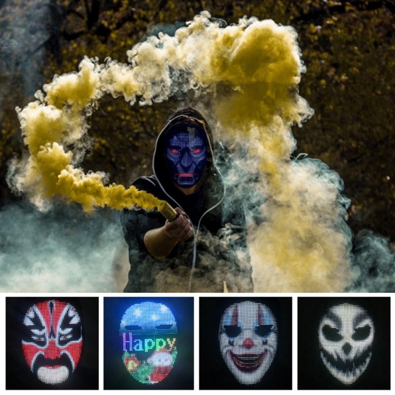 Gezicht Transformerend LED Masker – App-gestuurd & USB Oplaadbaar