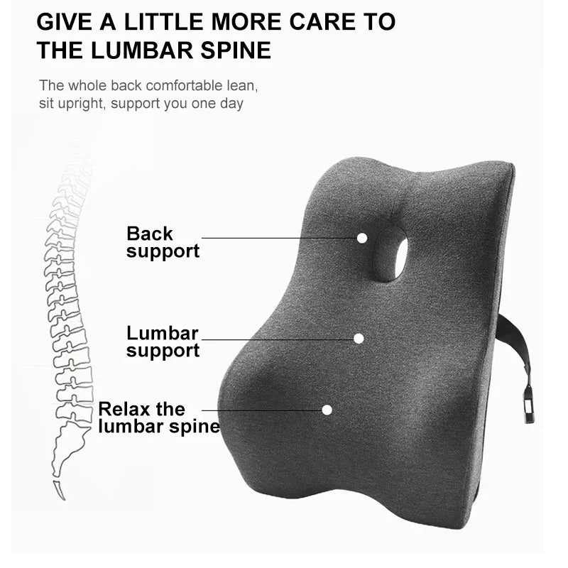 Comfortabel rugleuningkussen | Ergonomische steun voor elke stoel