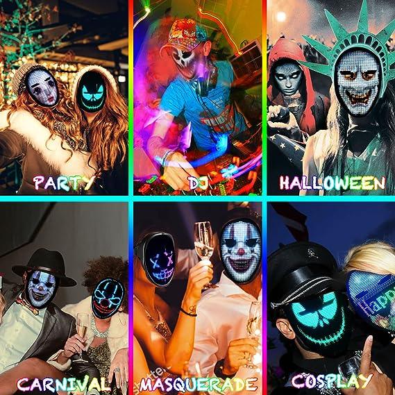 Gezicht Transformerend LED Masker – App-gestuurd & USB Oplaadbaar