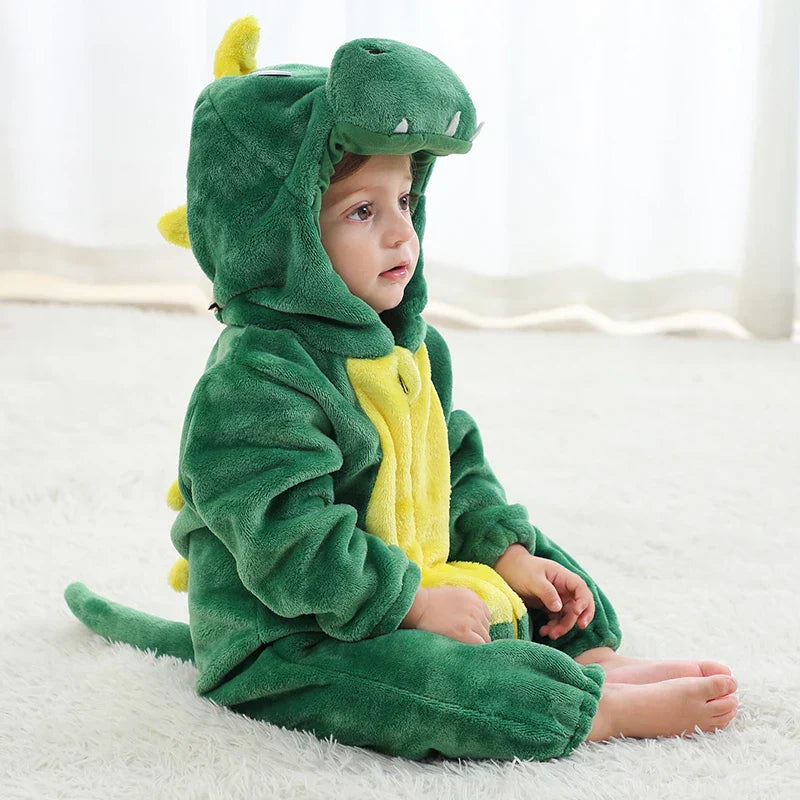 Baby Jumpsuit – Soft Fleece Material & Comfortable Animal Design for Daily Use