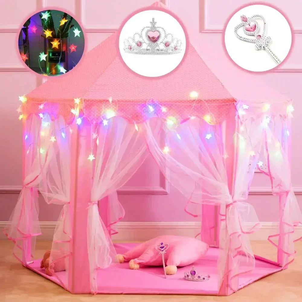 Roze prinsessenspeeltent voor meisjes | Magische speelruimte