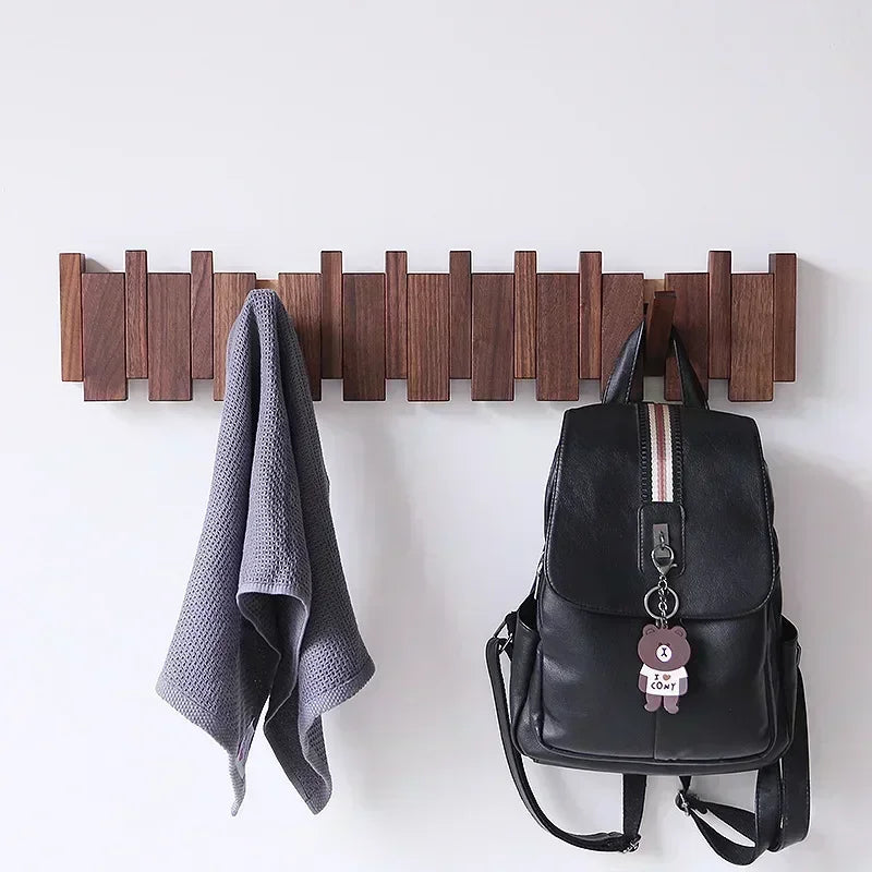 Walnut piano kapstok | Stijlvolle wandkapstok voor de hal