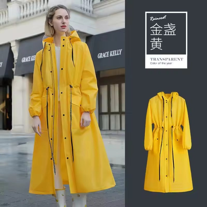Sophie – Waterproof women's raincoat with hood in white, stylish & practical