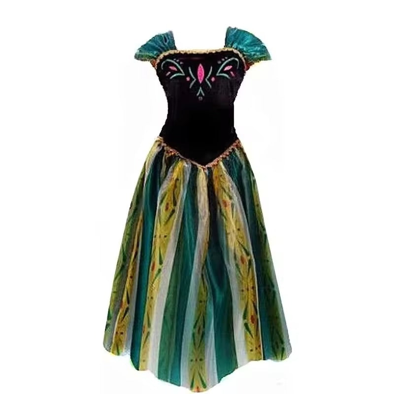 FairyGown – Prinsessenjurk Volwassenen Anna Cosplay Blauw – Halloween & Feest Kostuum