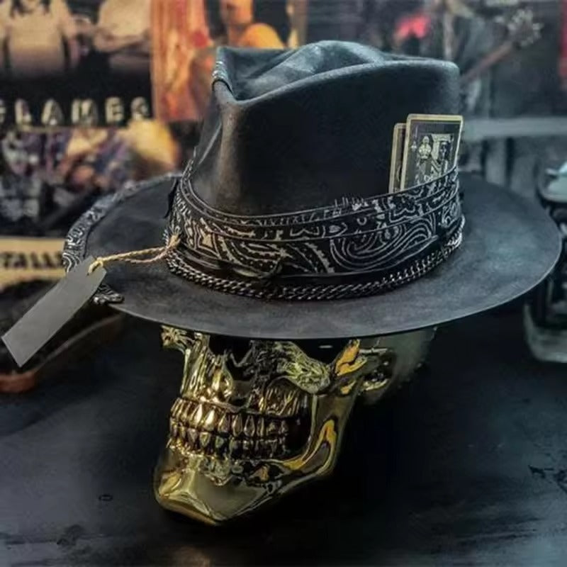 Artisan Skull Hat – Handgemaakte pet met stijlvol doodshoofdmotief