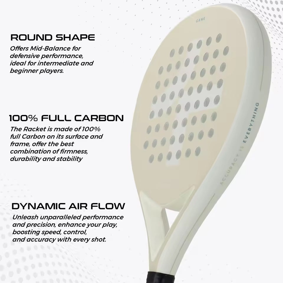 StrikeAce Carbon Padelracket – Licht, Krachtig en Professioneel