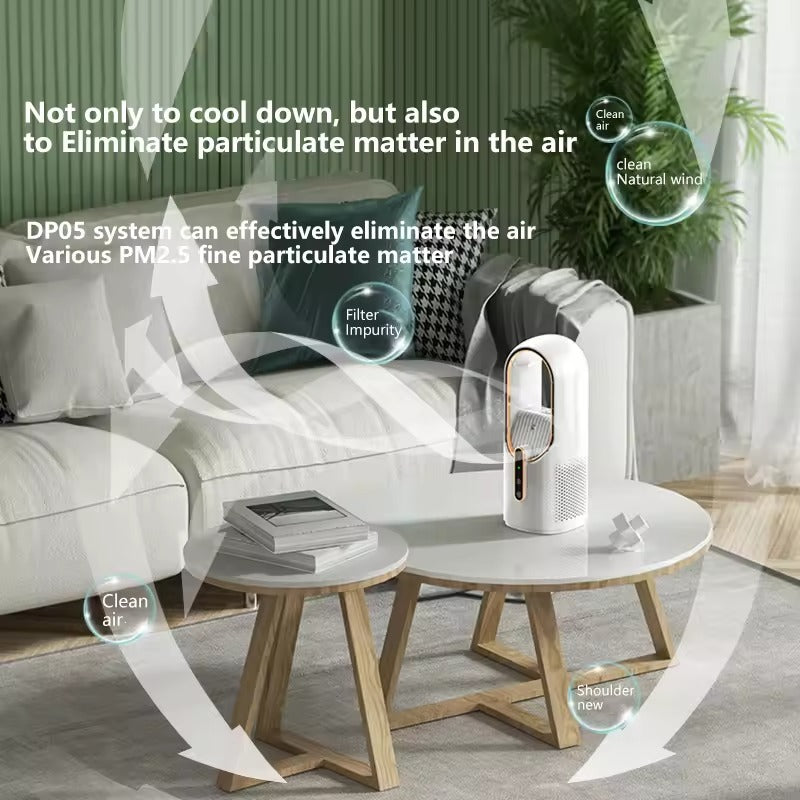 CoolMist 3-in-1 Bladloze Ventilator & Luchtreiniger – Stil & Compact