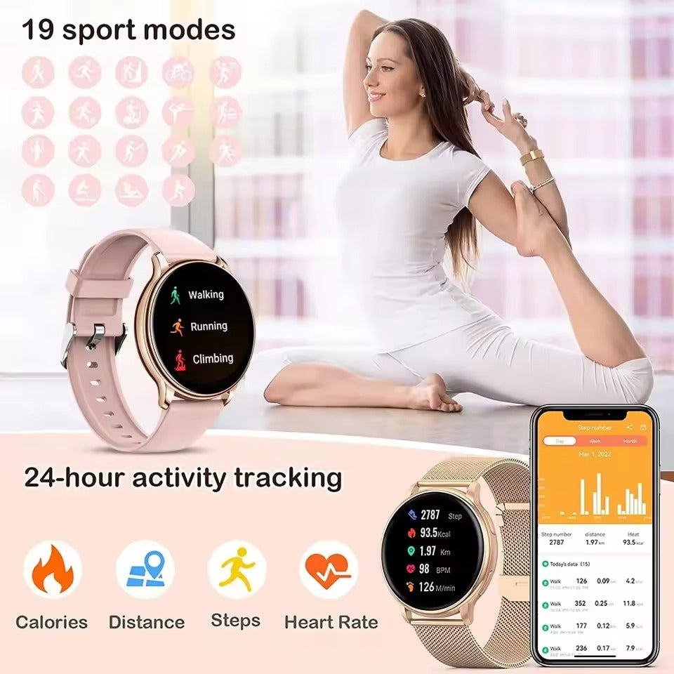 Multifunctional Smartwatch with Health Monitoring and Long Battery Life – For iOS and Android