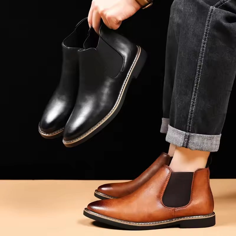 Lomond – Heren Chelsea Boots van PU leer in retro stijl, comfortabel