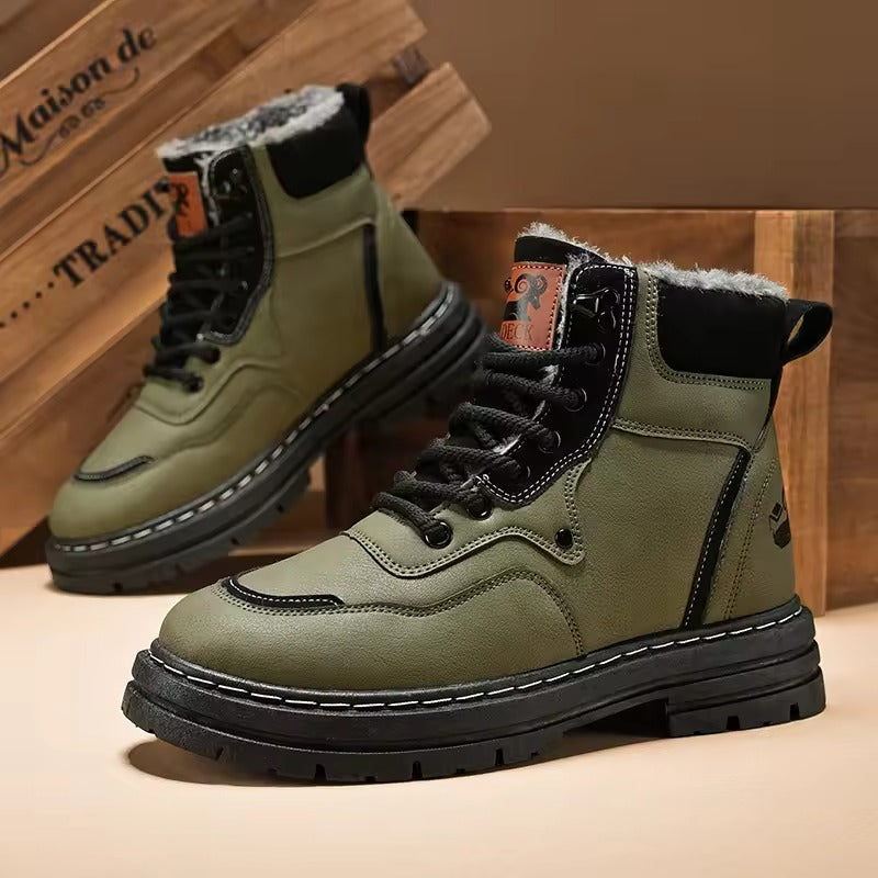 Norvik – Herren Winterstiefel wasserdicht mit Plüschfutter, Größe 48