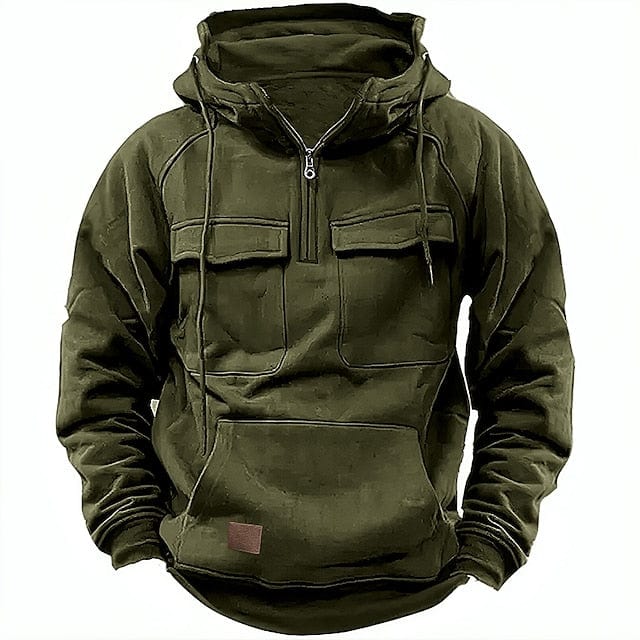 Frostaro – Sudadera de invierno para hombre con forro polar y capucha