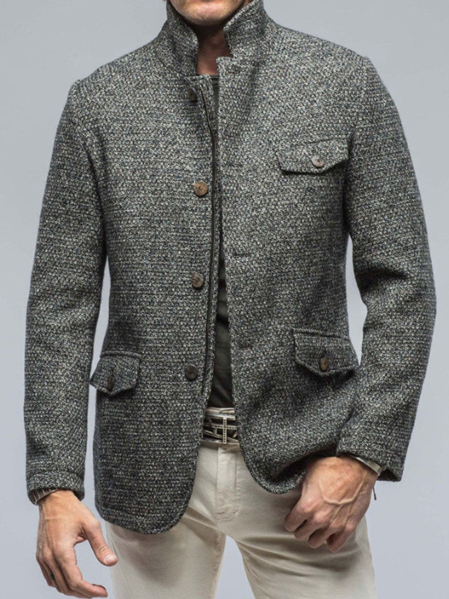 Blazer Casual Retro de 3 Bolsillos con Cierre de Cremallera - Estilo y Comodidad