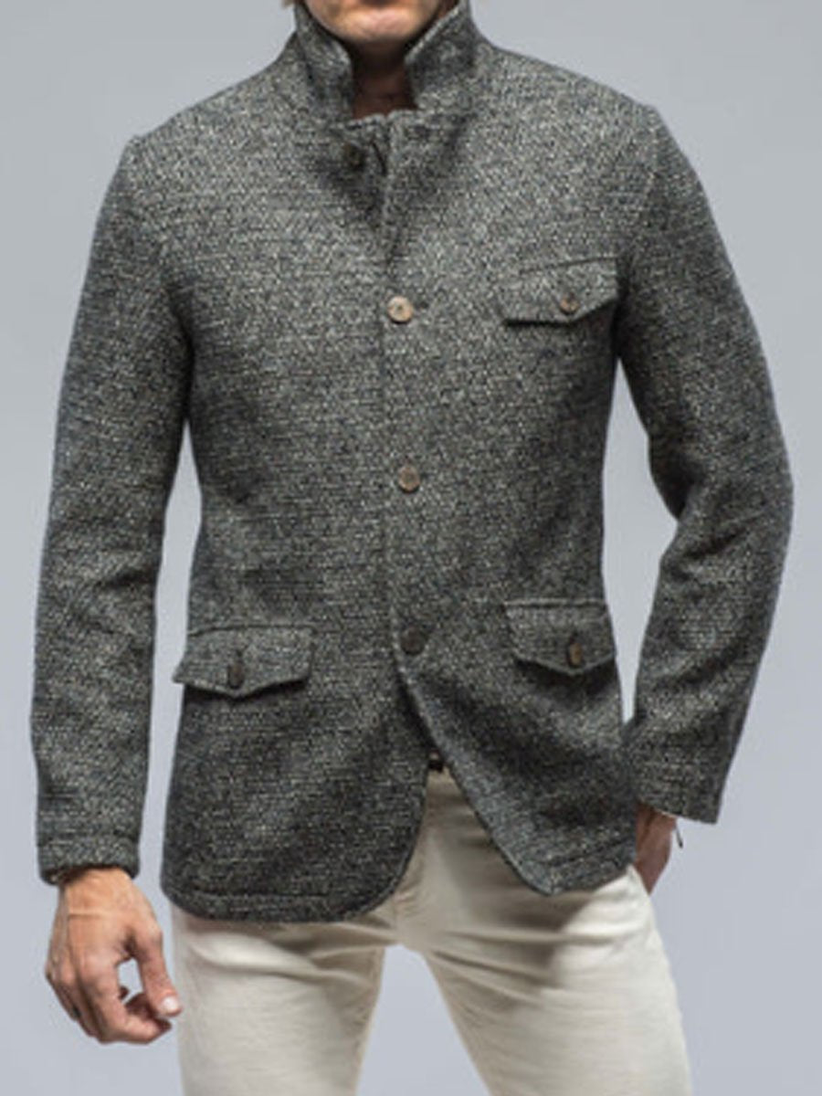 Blazer Casual Retro de 3 Bolsillos con Cierre de Cremallera - Estilo y Comodidad