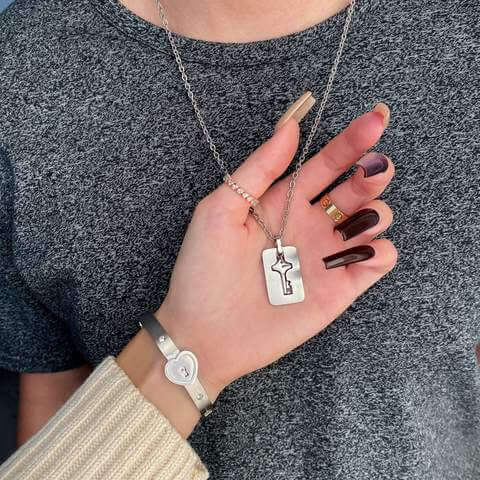 "ERES LA LLAVE DE MI CORAZÓN" Set de Pulsera + Collar