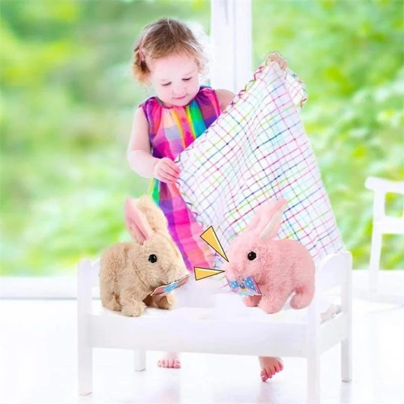 Interactive Plush Hare – Electronic Toy with Motion & Sound Response