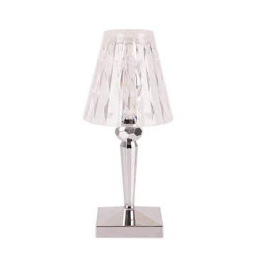 CrystalLuxe – Lámpara de mesa de diseño cristalino con luz cálida – Moderna y clásica