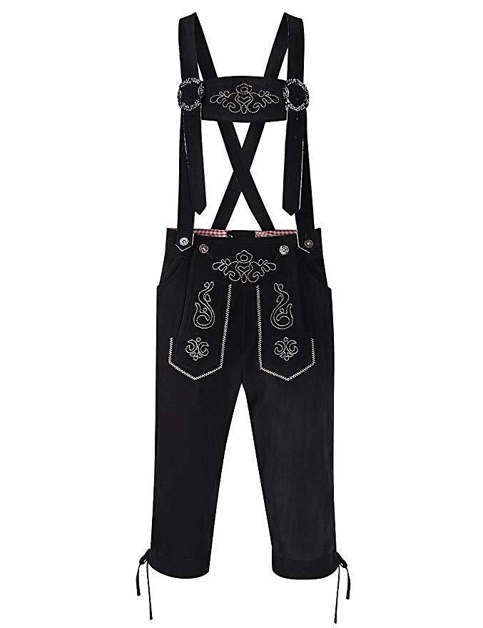 Alpenkraft – Leather shorts in wild leather look with embroidery – Oktoberfest men