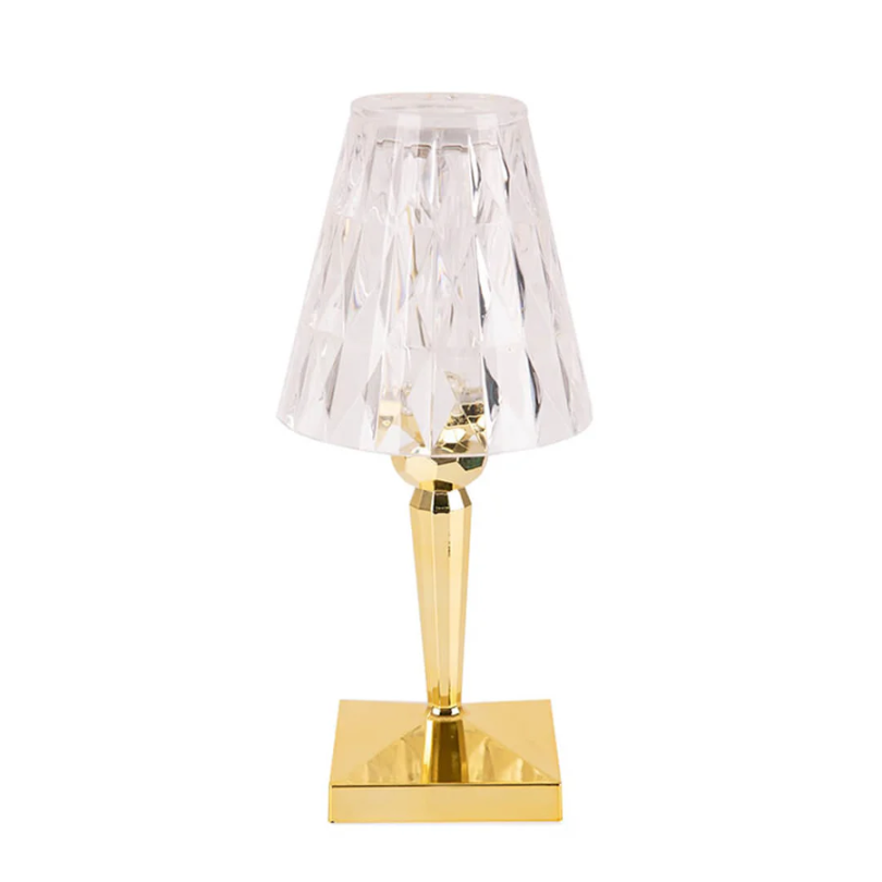 CrystalLuxe – Lámpara de mesa de diseño cristalino con luz cálida – Moderna y clásica