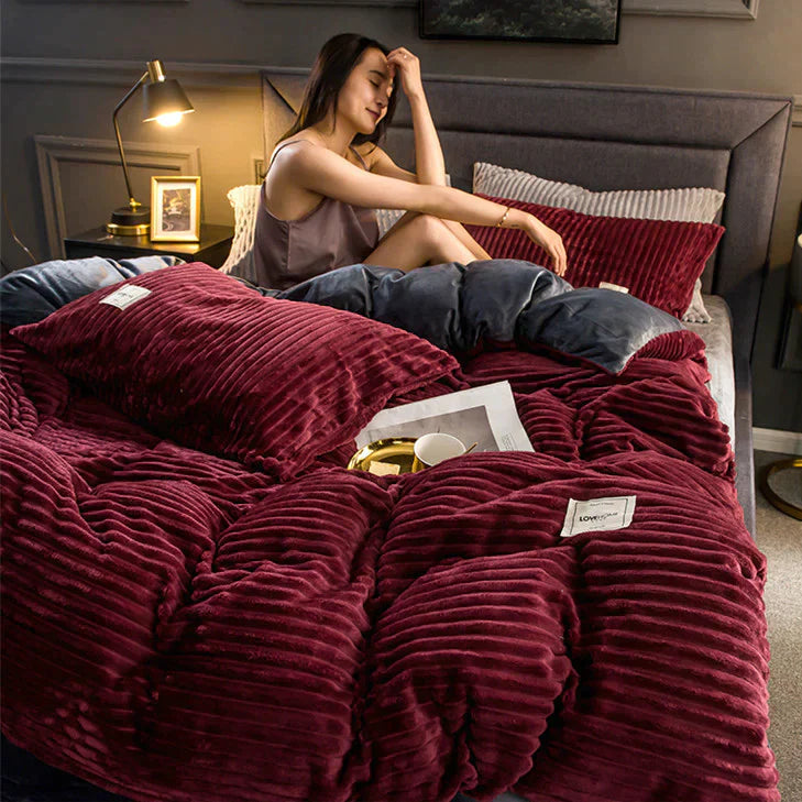 WinterHaven – Velvet Fleece Duvet Cover Warm and Breathable