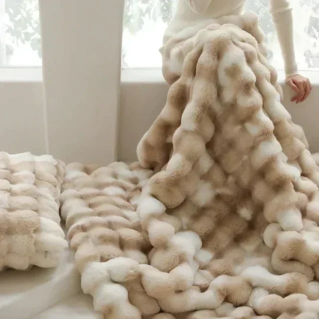 VeluLuxe – Winter draagbare deken van imitatiebont – zacht & stijlvol