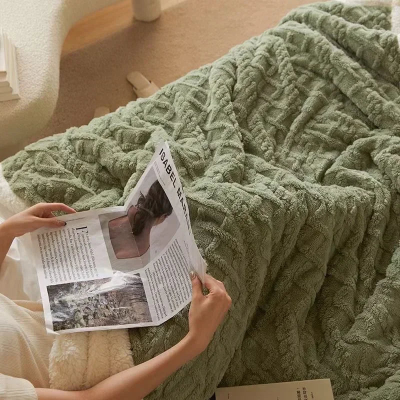 WarmWool – Cozy winter blanket made of lambswool and fleece