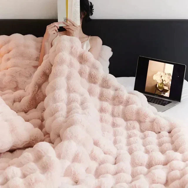 VeluLuxe – Winter draagbare deken van imitatiebont – zacht & stijlvol