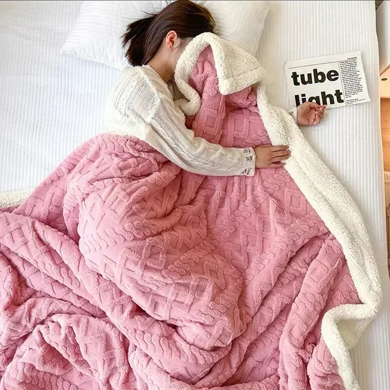 WarmWool – Cozy winter blanket made of lambswool and fleece