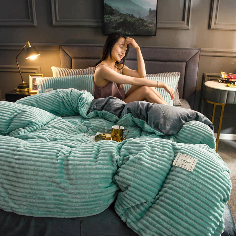 WinterHaven – Velvet Fleece Duvet Cover Warm and Breathable