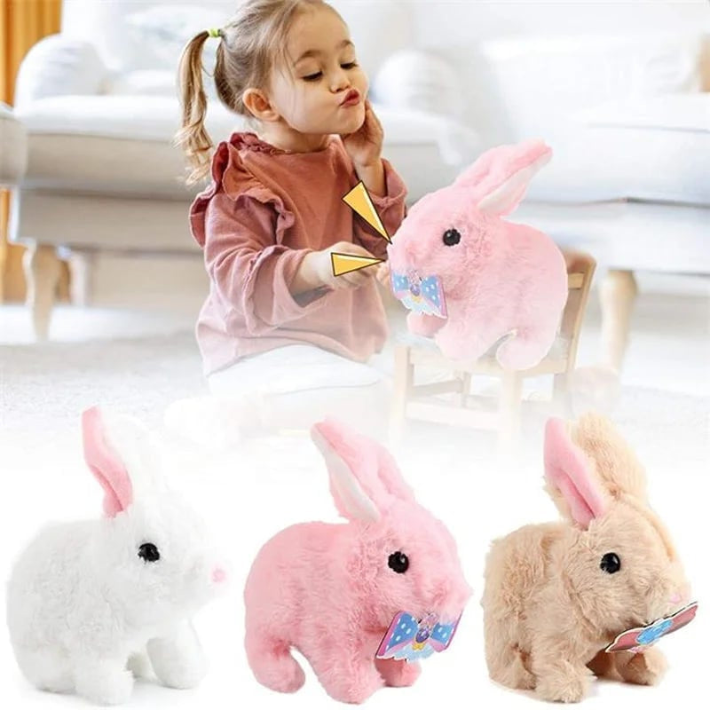 Interactive Plush Hare – Electronic Toy with Motion & Sound Response
