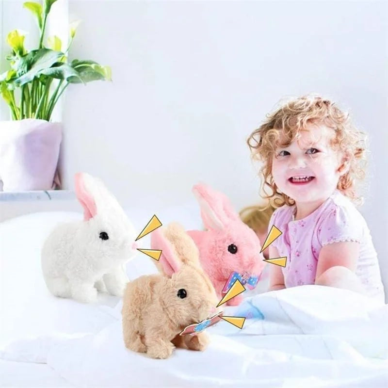 Interactive Plush Hare – Electronic Toy with Motion & Sound Response