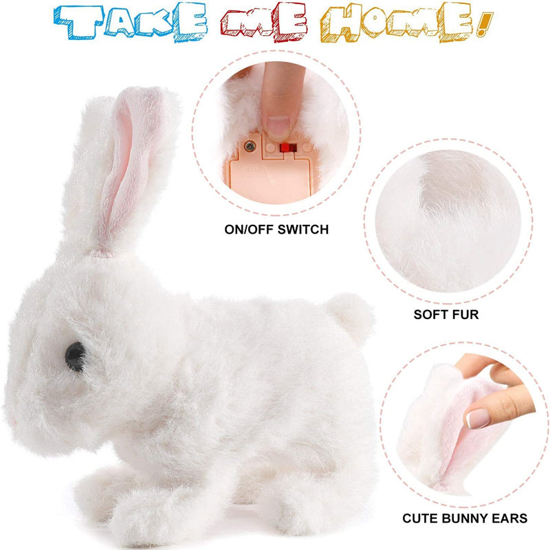 Interactive Plush Hare – Electronic Toy with Motion & Sound Response