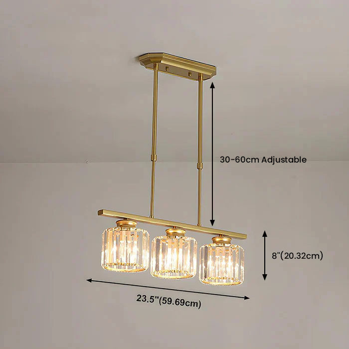 Artesso – Moderne Art Deco glazen hanglamp – Keukeneiland kroonluchter