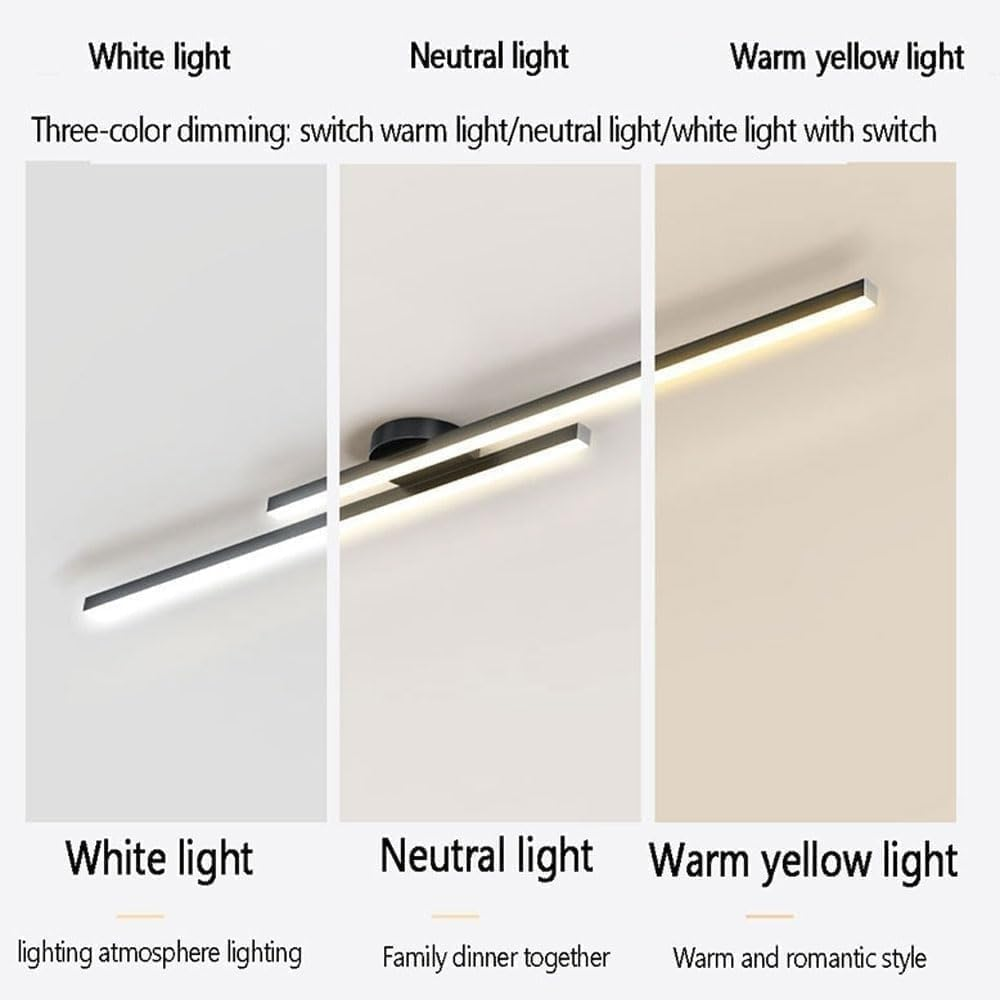 Alurex – Moderne aluminium LED plafondlamp – Semi flush lang design