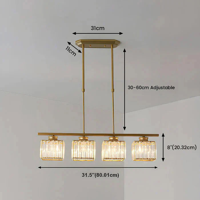 Artesso – Moderne Art Deco glazen hanglamp – Keukeneiland kroonluchter