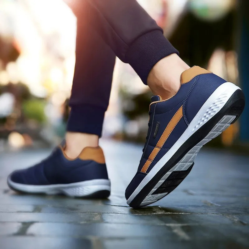 Ferano – Herren Leder-Sneaker mit orthopädischer Komfortsohle