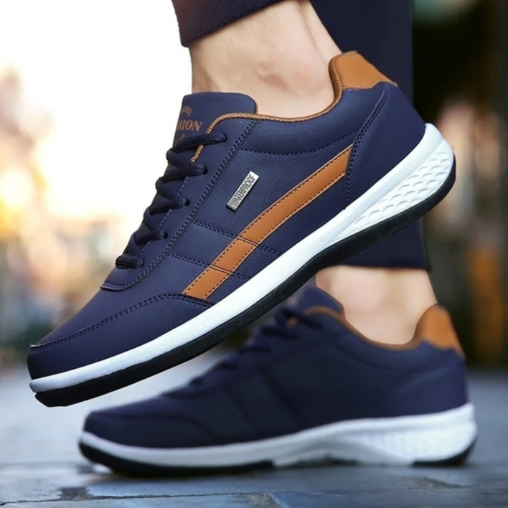 Ferano – Herren Leder-Sneaker mit orthopädischer Komfortsohle