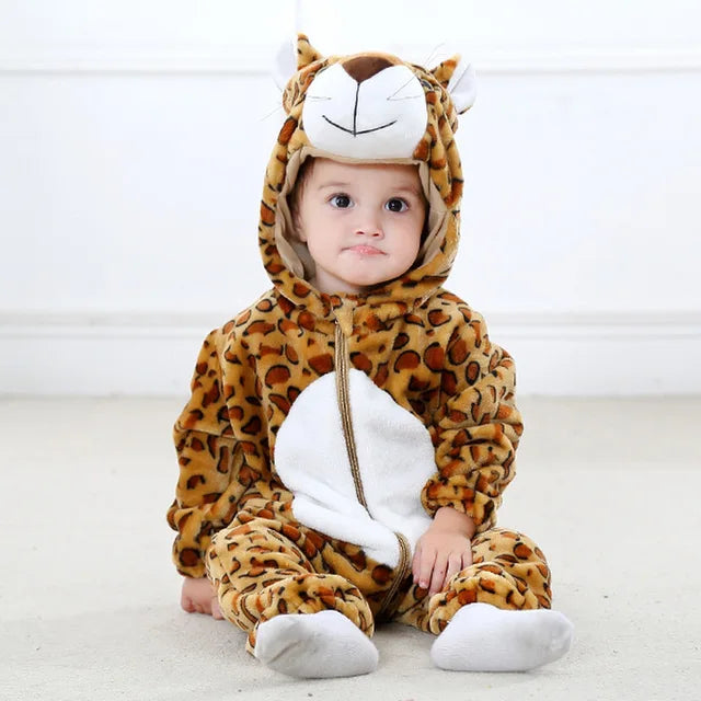 Baby Jumpsuit – Soft Fleece Material & Comfortable Animal Design for Daily Use