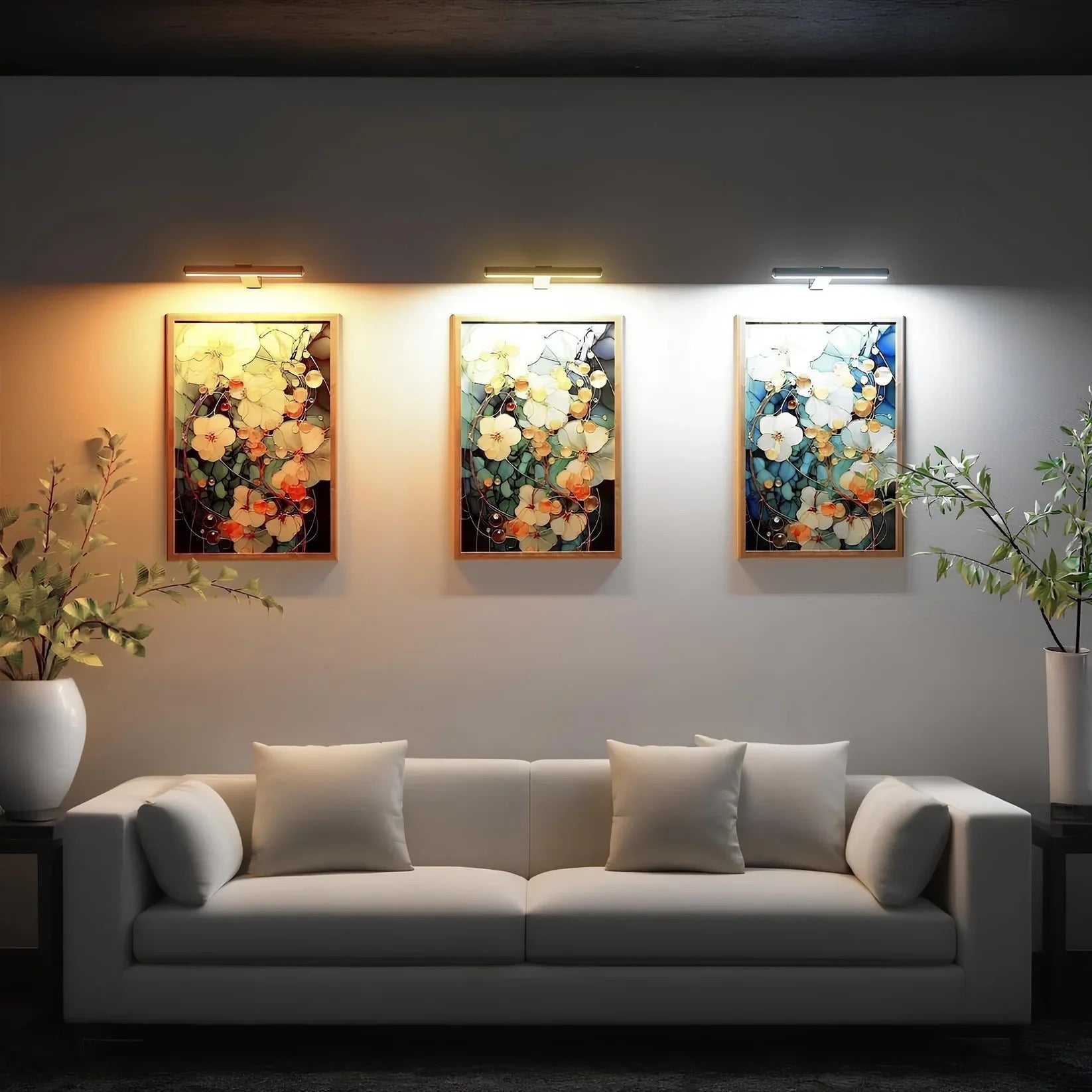 Lumiora – Draadloze LED-wandlamp dimbaar 360° – voor kunst & decoratie