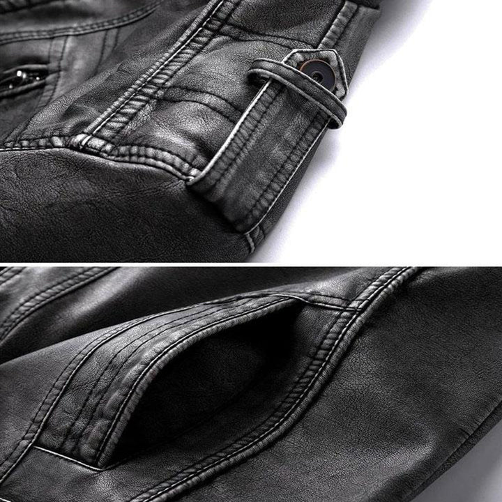 Chaqueta de cuero Apollo - estilo masculino encuentra sostenibilidad