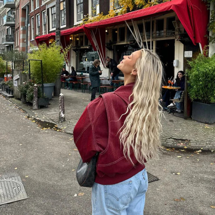 Liva | Oversized Vegan Leren Jas – Modern, Stijlvol & Diervriendelijk