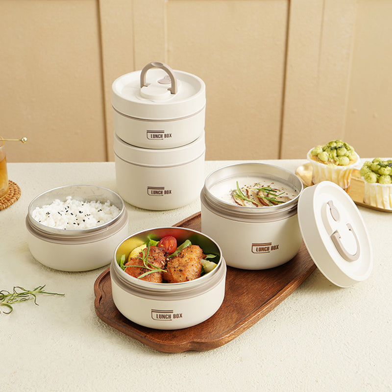 ThermoBox Lunchbox – Slimme Meerschichtige Lunchbox met Isolatie en GRATIS Draagtas voor Warme en Koude Maaltijden Onderweg